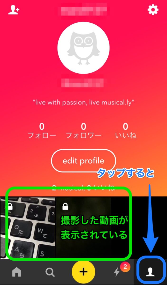 musical.ly 端末保存画面